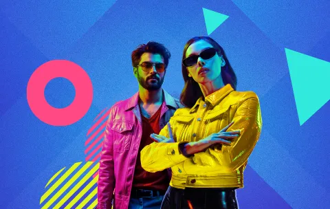 para ubrana w neonowe kolory