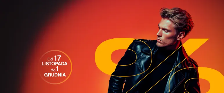 mężczyzna ubrany na czarno patrzy w lewo 