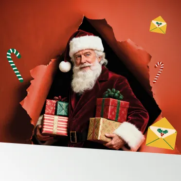 mikołaj z prezentami